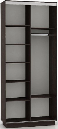 Шкаф-Купе Фиджи Лайт Венге/Белфорт (Ш-1100 х В-2100 х Г-540 мм)