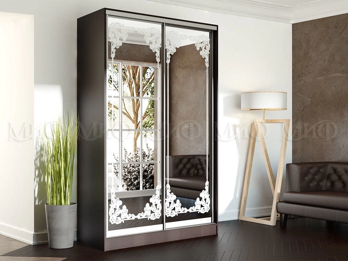 Шкаф-Купе Тринити-4 (Ш-1350 мм x В-2244 мм x Г-600 мм)/Разные Цвета