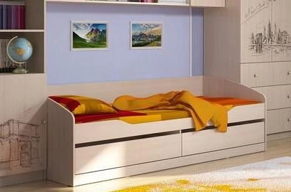 Кровать с 2-мя Ящиками Мийа-3  К- 313 (Ш-2032 х В-644 х Г-842 мм)