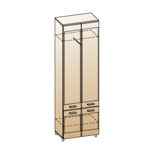Камелия Шкаф для одежды и белья ШК-2634