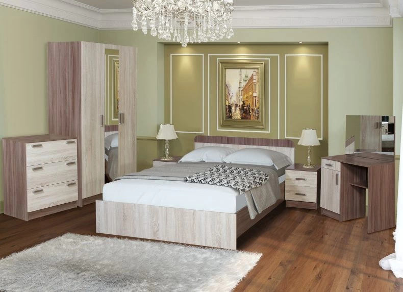 Лолита Спальный Гарнитур ЛДСП  с Пуфиком и Матрасом в Подарок/Разные Цвета