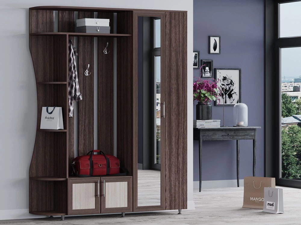 Прихожая Ксения-1 МДФ/Разные Цвета (1,55*2,15*0,4)