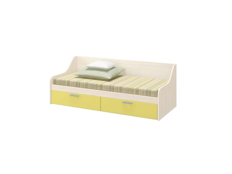 Детская Кровать Юнга-7 ДЮ-01 МДФ (Д-1832 x В-650 x Г-850 мм)/Разные Цвета 