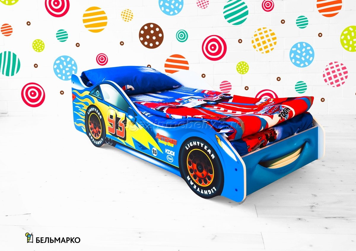 Детская кровать-тачка ТАЧКА СИНЯЯ