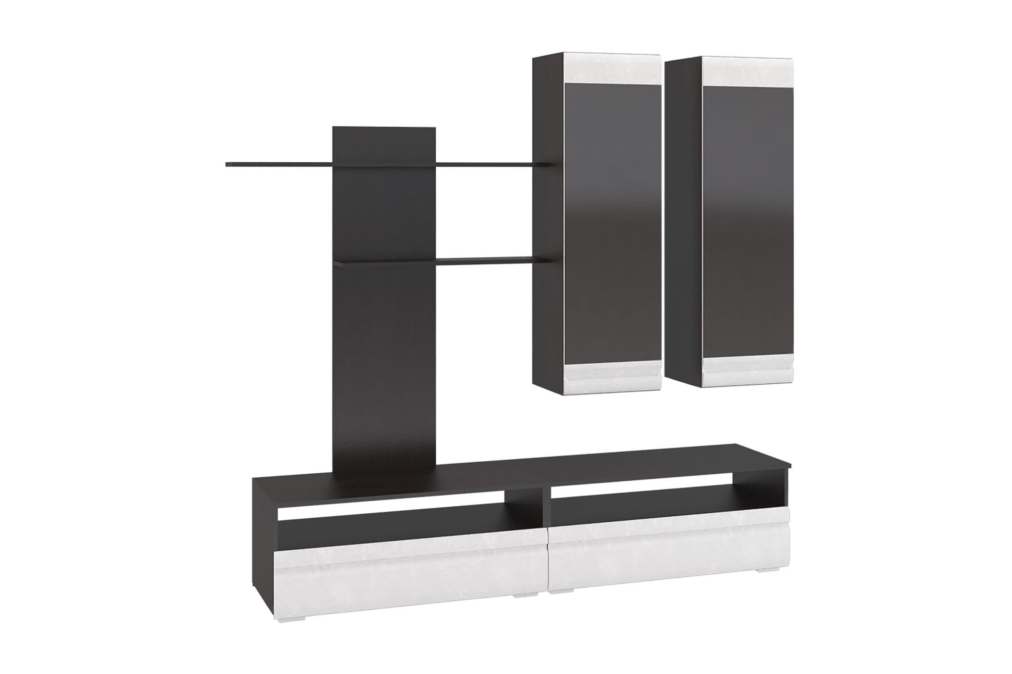 Стенка Бруклин 2 Венге/Бетон Белый