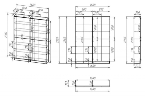 Книжный шкаф Мебелайн-12