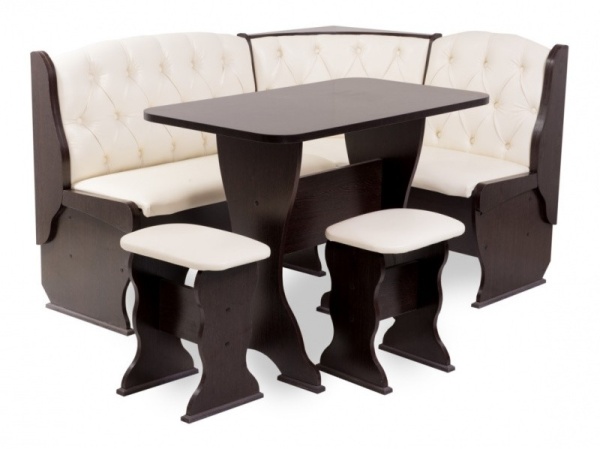 Кухонный уголок Орхидея Люкс/Разные Цвета (Диван + Стол + Табуреты)