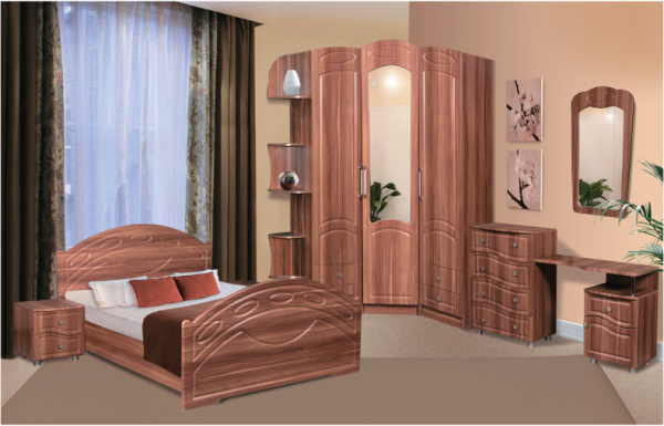 Клеопатра Спальный Гарнитур МДФ с Матрасом в Подарок/Разные Размеры