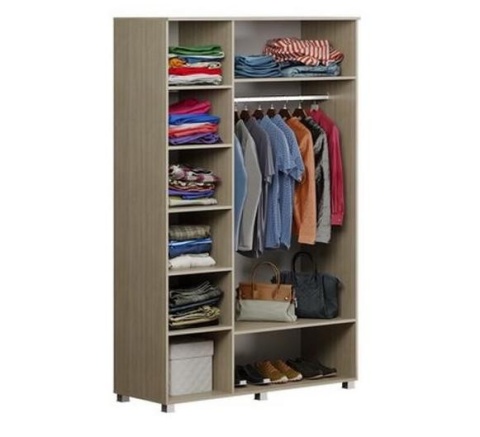 Шкаф Трёхстворчатый Амели Дуб Сонома Светлый/Белый Глянец (Ш-1350 х В-2109 х Г-515 мм)