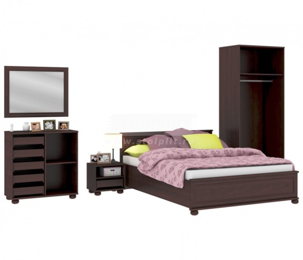 Верди спальня (шкаф 2х дв + кровать + комод + тумба)