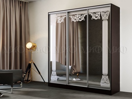 Шкаф-Купе Тринити-5 (Ш-2000 мм x В-2244 мм x Г-600 мм)/Разные Цвета