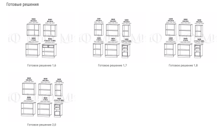 Кухонный Гарнитур  Риана-1 Манго 1600/1700/1800/2000 мм