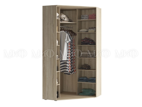 Угловой Шкаф Элит-2 МДФ (Ш-1100 х В-2236 х Г-1100 мм) Сандал Светлый