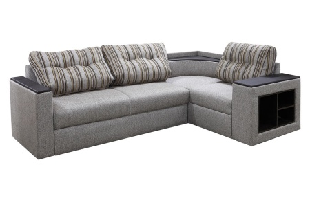 Угловой Диван с Полками Магнолия №2/Разные Цвета Ш-2550 х Г-1860 х В-900 мм