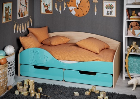 Детская Кровать Юнга-8 МДФ/Разные Цвета