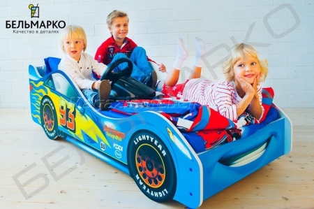 Детская кровать-тачка ТАЧКА СИНЯЯ