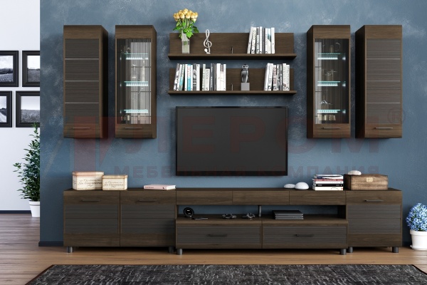 Гостиная-Стенка Камелия №9 (В-2172 х Ш-3240 х Г-452 мм)