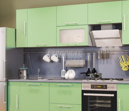 Анна Кухня Салатовый Металлик