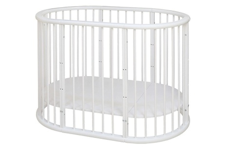 Детская Кровать-Трансформер Массив+МДФ Белая Малыш/Разные Цвета Ш-1270 х В-875 мм