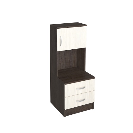 Спальный Гарнитур Баcя с Прикроватным Блоком ЛДСП (Венге/Ясень Шимо Светлый)