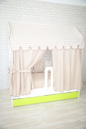 Кровать Сказка (Домик со Вторым Выдвижным Местом)/Спальное Место 800 х 1600 мм