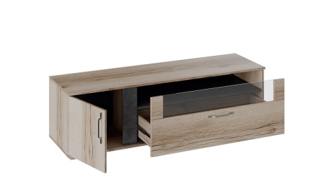 Тумба для Теле- и Радиоаппаратуры «Брайтон» (Камень/Дуб Делано)/Ш-1500 × В-442 × Г-463 мм