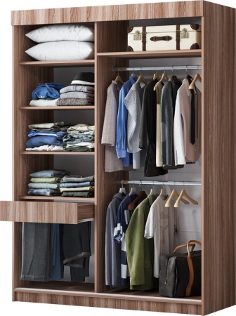 Шкаф-Купе Альба-6 (Ш-1500 х В-2220 х Г-616 мм)/Разные Цвета