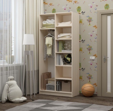 Шкаф Ириска-9 МДФ (Ш-1000 х В-2000 х Г-440 мм)/Разные Цвета