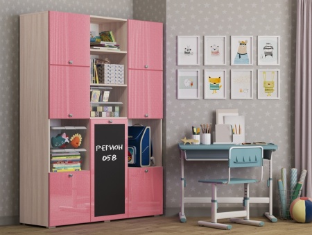 Шкаф Юнга-11 МДФ (Ш-1500  x В-2020  x Г-420 мм)/Разные Цвета