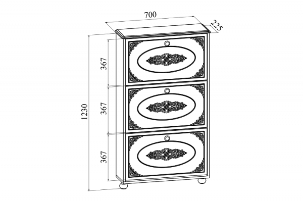 Тумба для обуви "Ассоль" АС-46 (обувница)