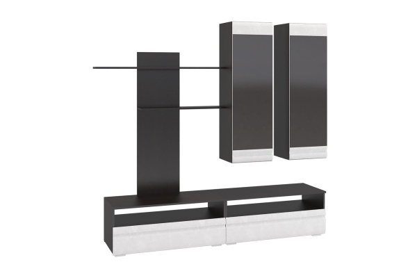 Стенка Бруклин 2 Венге/Бетон Белый