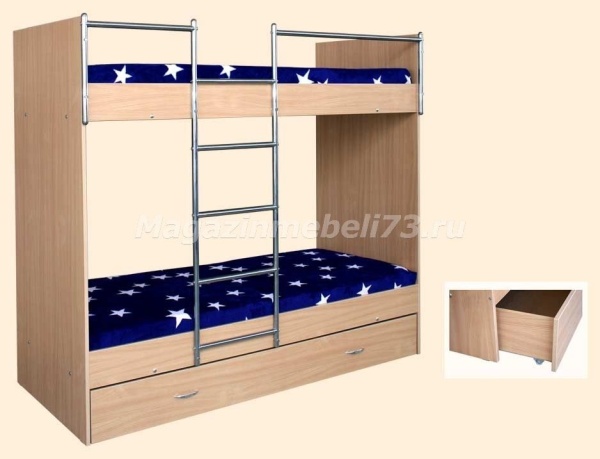 Кровать Двухъярусная Орион-3/Разные Цвета
