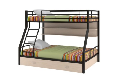 Двухъярусная кровать "Гранада 1" с полкой и ящиком